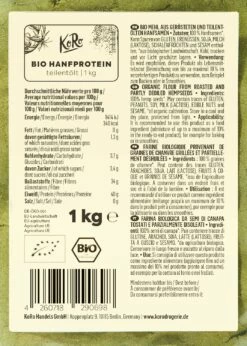 Teilentöltes Bio Hanfprotein 1 Kg -CEREALS HOUSE Geschaft BIO Hanfprotein 05SkIdAL8GQSjpH