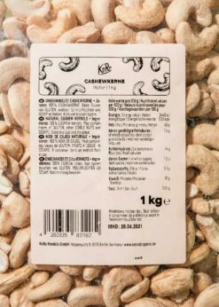 Premium Cashewkerne 1 Kg -CEREALS HOUSE Geschaft CASHEW 002 04