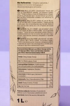 Bio Haferdrink 15 % Hafer 8 X 1 L -CEREALS HOUSE Geschaft DRINK 022 LABEL01 2023 MD