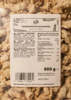 Erbsenprotein Schnetzel 600 G -CEREALS HOUSE Geschaft ERBSE 001 LABEL