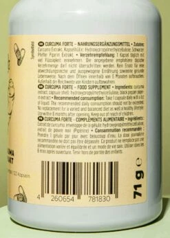 Kurkuma Kapseln 120 Stück -CEREALS HOUSE Geschaft KAPSEL 001 06