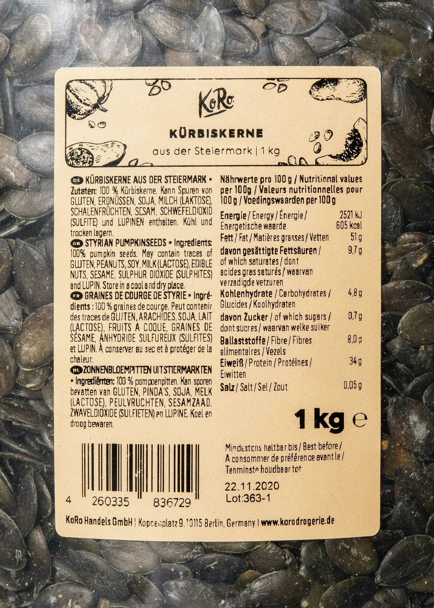 Kürbiskerne Aus Der Steiermark 1 Kg 4 Kürbiskerne Aus Der Steiermark 1 Kg – Bild 2