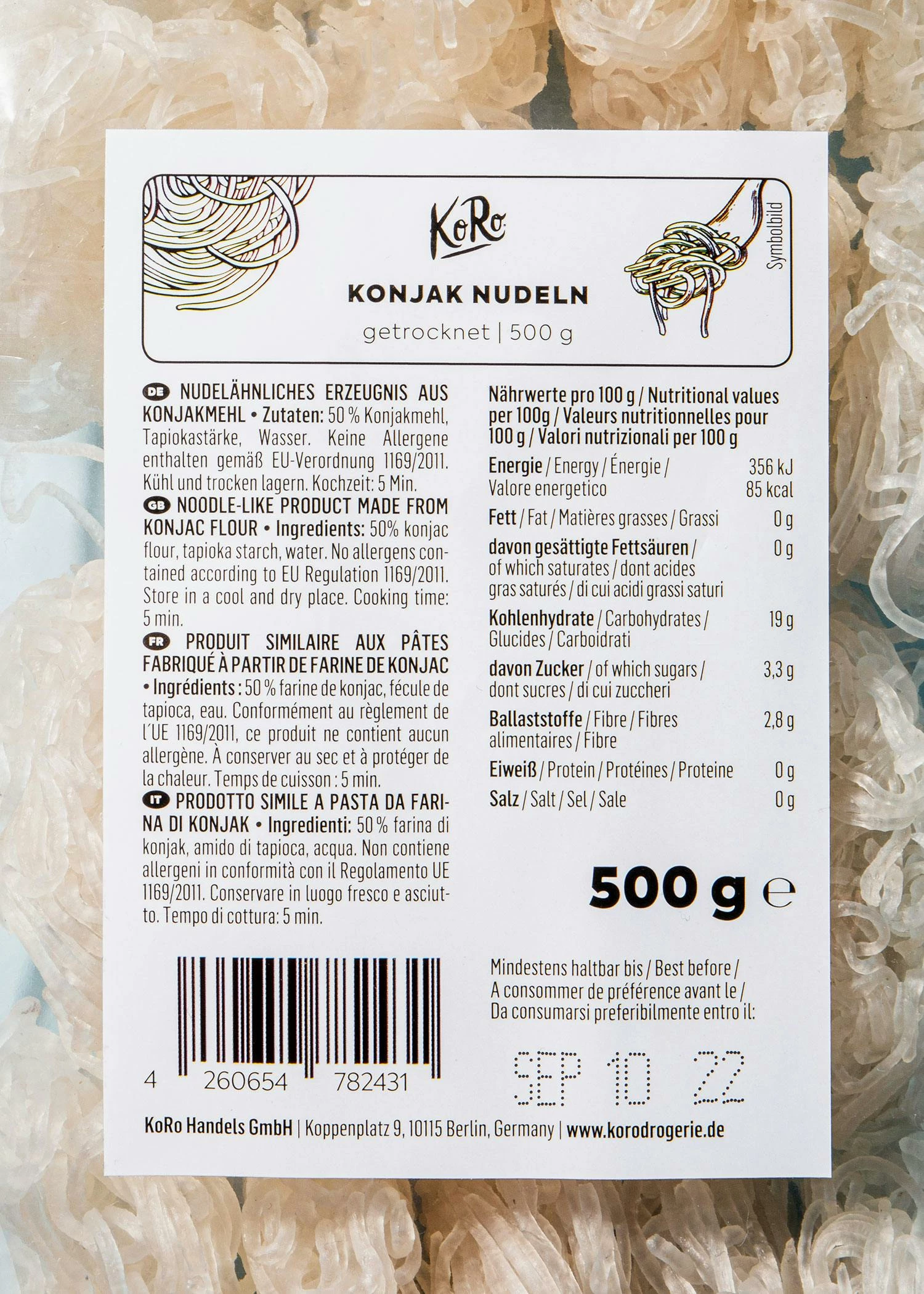 Getrocknete Konjaknudeln 500 G 4 Getrocknete Konjaknudeln 500 G – Bild 2