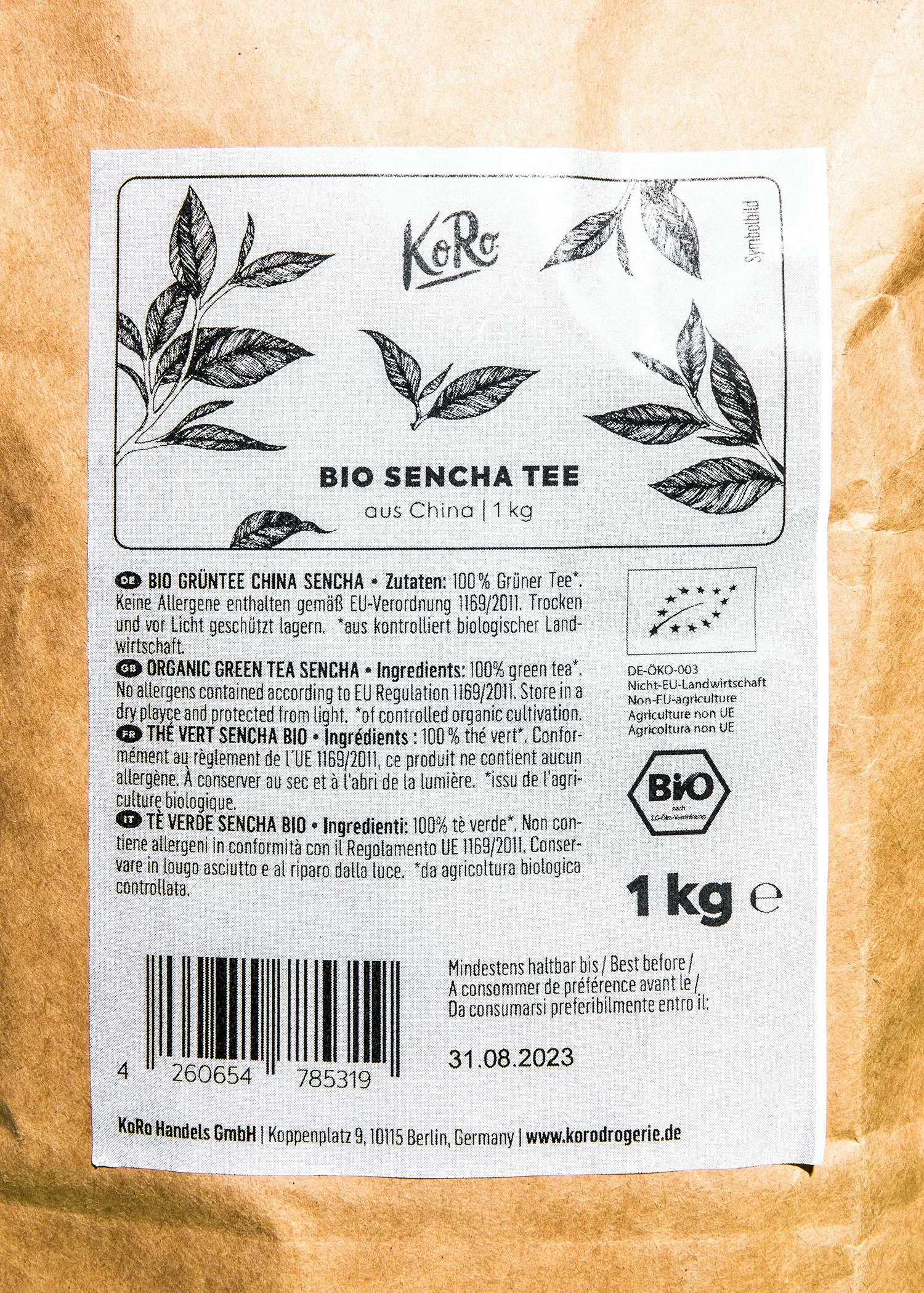 Bio Sencha Tee Aus China 1 Kg 4 Bio Sencha Tee Aus China 1 Kg – Bild 2